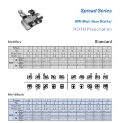 3B BRACKET ROTH 022 SPREAD STANDAR W/HOOK 3,4,5 (20 unid).